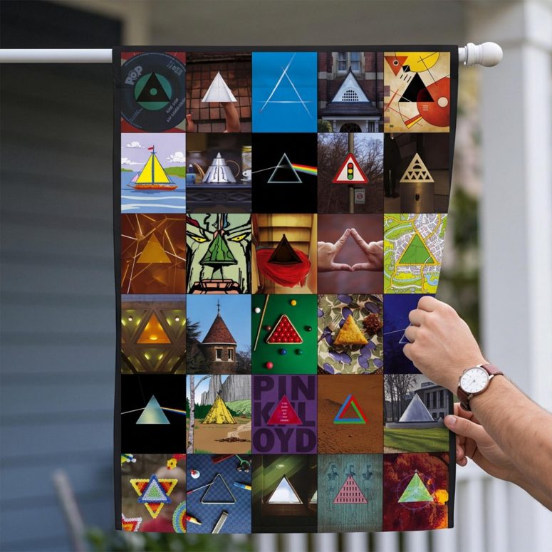 Pink Floyd Flag - Album Dark Side Of The Moon Collage Pink Floyd Flag - Album Dark Side Of The Moon Collage