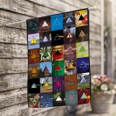 Pink Floyd Flag - Album Dark Side Of The Moon Collage Pink Floyd Flag - Album Dark Side Of The Moon Collage