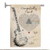 Pink Floyd Flag - Comfortably Numb Lyrics Band Signatures