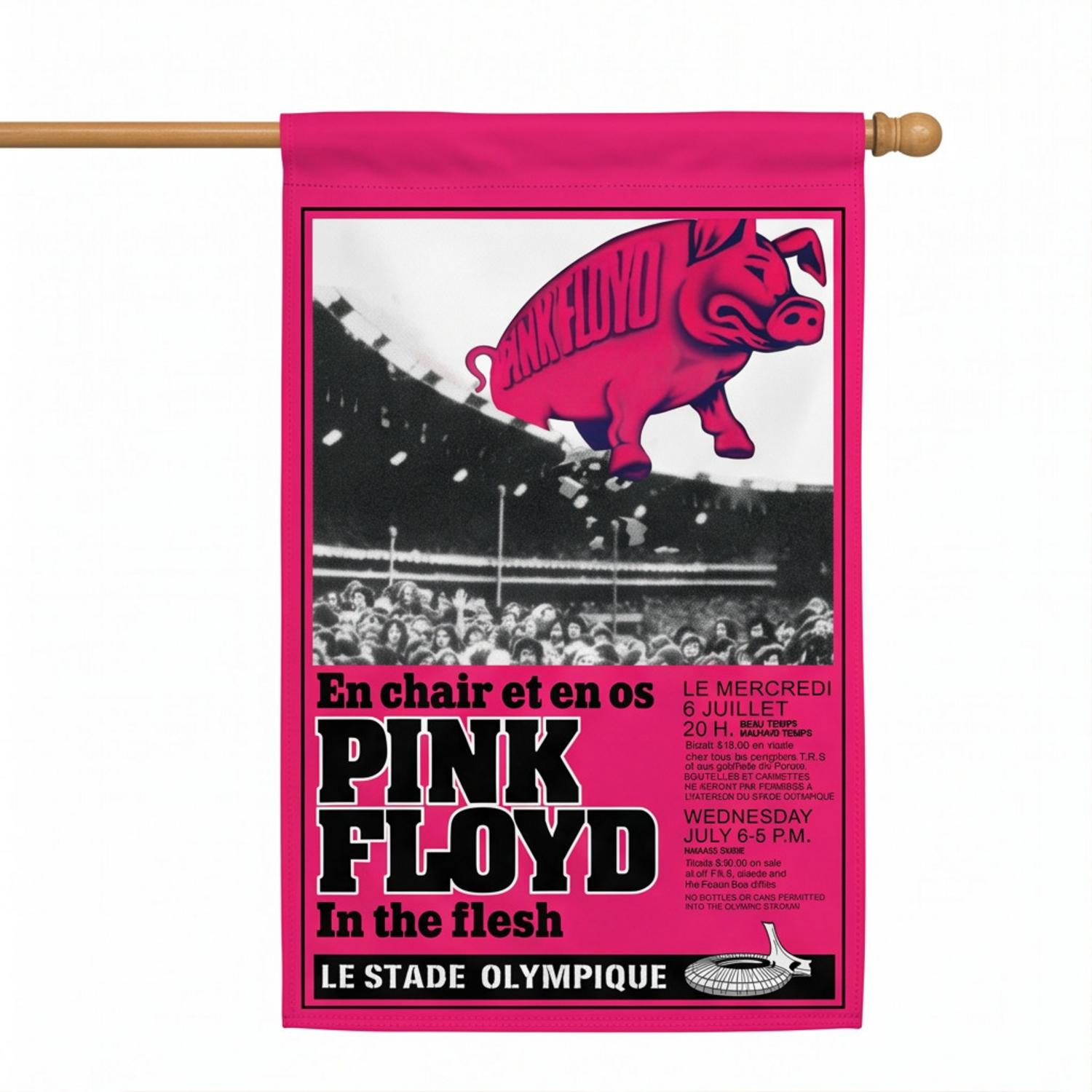 Pink Floyd Flag - En Chair Et En Os Le Stade Olympique In The Flesh Concert Pink Floyd Flag - En Chair Et En Os Le Stade Olympique In The Flesh Concert