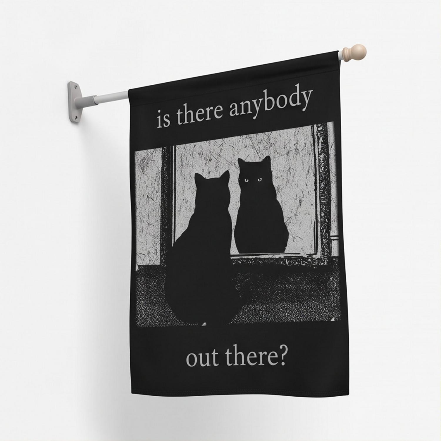 Pink Floyd Flag - Is There Any Body Out There Funny Witchy Cat Pink Floyd Flag - Is There Any Body Out There Funny Witchy Cat