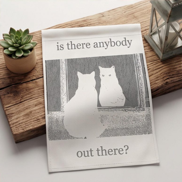 Pink Floyd Flag - Is There Any Body Out There Funny Witchy Cat Pink Floyd Flag - Is There Any Body Out There Funny Witchy Cat