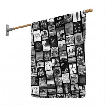 Pink Floyd Flag - Pink Floyd Artwork Poster Collage Black White Pink Floyd Flag - Pink Floyd Artwork Poster Collage Black White