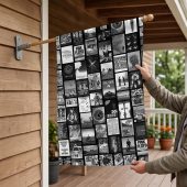 Pink Floyd Flag - Pink Floyd Artwork Poster Collage Black White Pink Floyd Flag - Pink Floyd Artwork Poster Collage Black White
