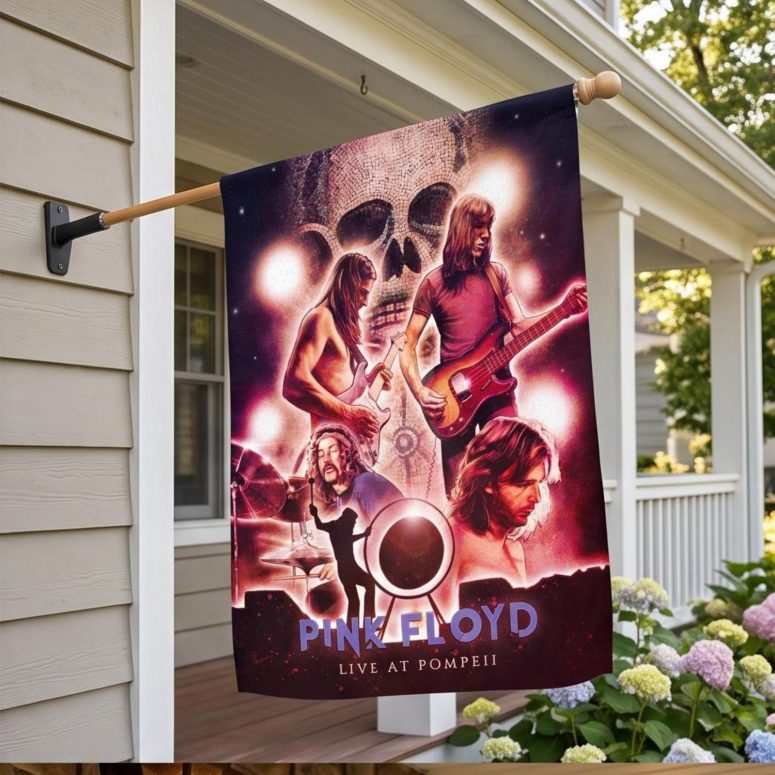 Pink Floyd Flag - Pink Floyd Live At PomPeii Illustration Pink Floyd Flag - Pink Floyd Live At PomPeii Illustration