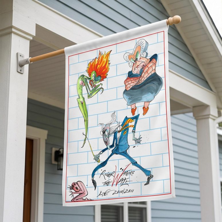 Pink Floyd Flag - Roger Waters special tour print The Wall Pink Floyd Flag - Roger Waters special tour print The Wall