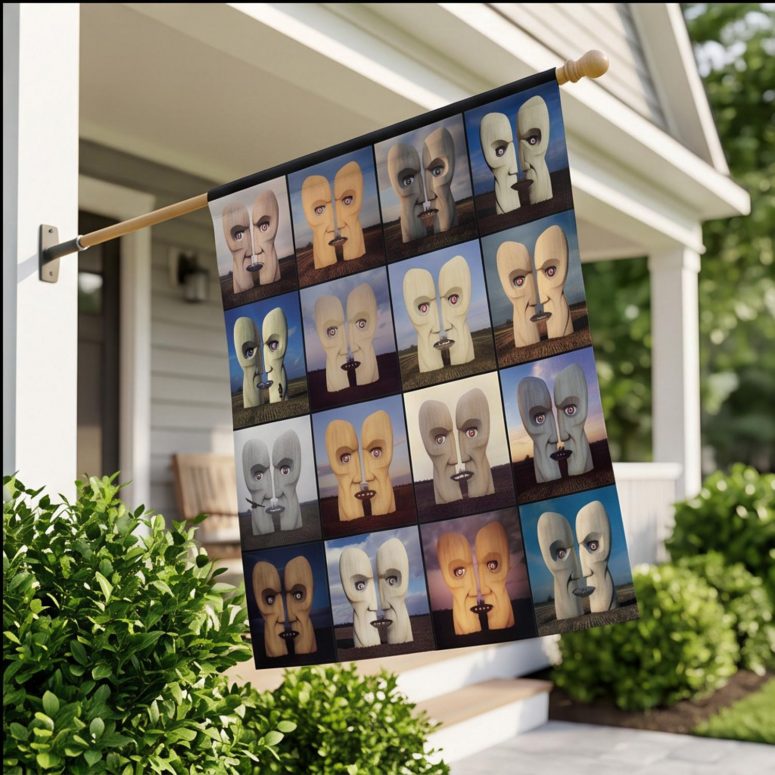 Pink Floyd Flag - The Division Bell Collage Pink Floyd Flag - The Division Bell Collage