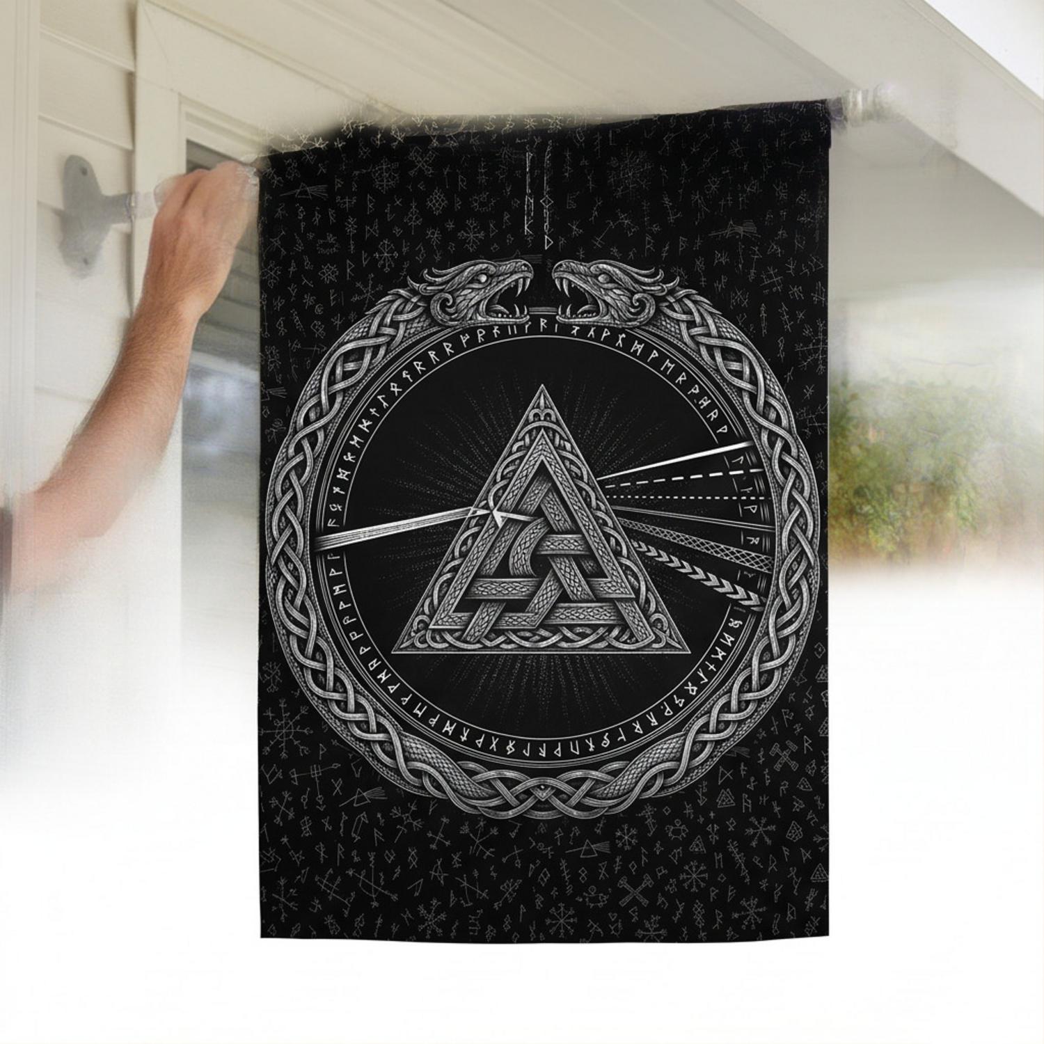Pink Floyd Flag - Viking Valknut Dark Side Of The Moon Pink Floyd Flag - Viking Valknut Dark Side Of The Moon
