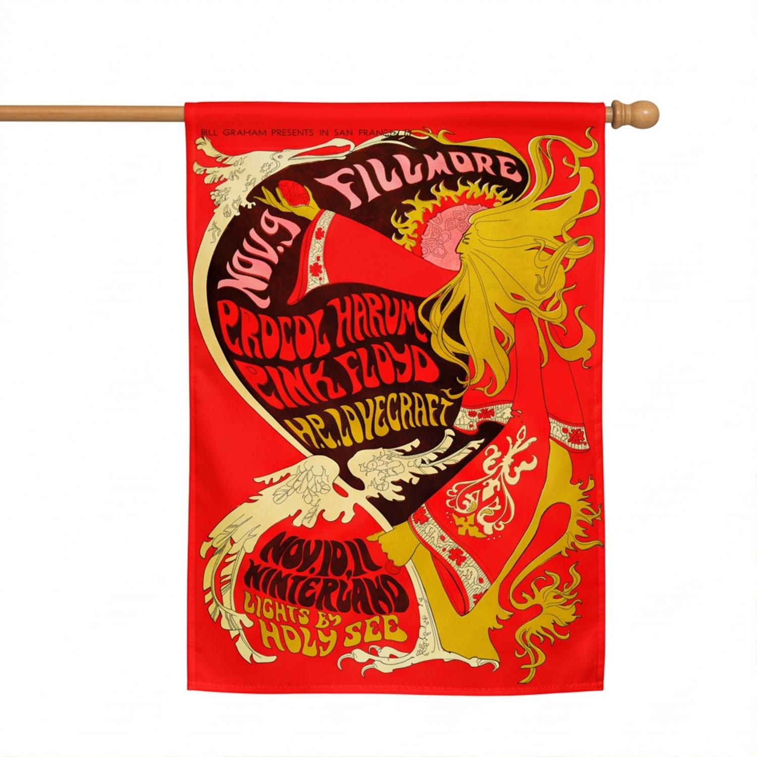 Pink Floyd Flag - Vintage Concert Poster from Fillmore Auditorium Pink Floyd Flag - Vintage Concert Poster from Fillmore Auditorium