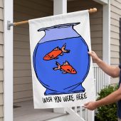 Pink Floyd Flag - Wish You Were Here lost souls in Fish Bowl Doodle Art
