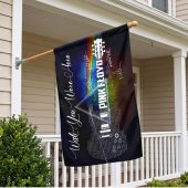 Pink Floyd Flag - Wish You Were Here With Guitar Typography And Signatures