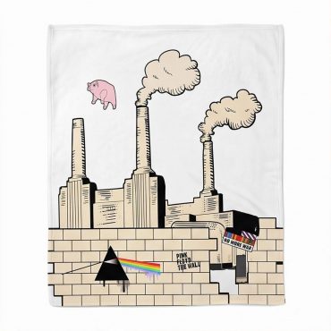 Pink Floyd Fleece Blanket - Album Art DSOTM Animals The Wall