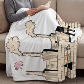 Pink Floyd Fleece Blanket - Album Art DSOTM Animals The Wall Pink Floyd Fleece Blanket - Album Art DSOTM Animals The Wall