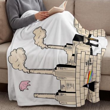 Pink Floyd Fleece Blanket - Album Art DSOTM Animals The Wall