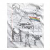 Pink Floyd Fleece Blanket - Album Collage Sketch