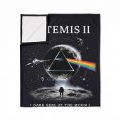 Pink Floyd Fleece Blanket - Artemis II Dark Side of the Moon Space Mission