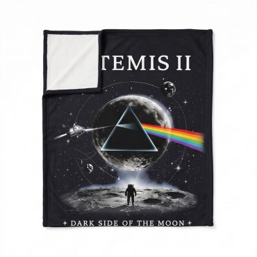 Pink Floyd Fleece Blanket - Artemis II Dark Side of the Moon Space Mission Pink Floyd Fleece Blanket - Artemis II Dark Side of the Moon Space Mission