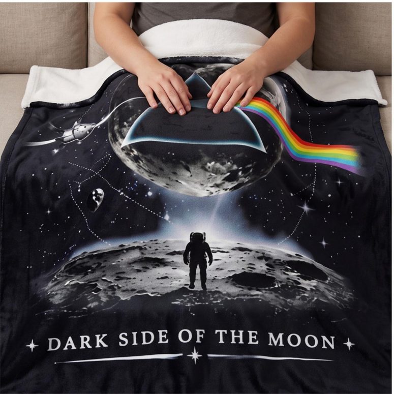 Pink Floyd Fleece Blanket - Artemis II Dark Side of the Moon Space Mission Pink Floyd Fleece Blanket - Artemis II Dark Side of the Moon Space Mission