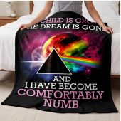 Pink Floyd Fleece Blanket - Comfortably Numb The Child Is Grown The Dream Is Gone
