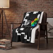 Pink Floyd Fleece Blanket - Dark Side of the Moon Galaxy Break Wall