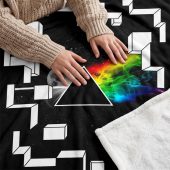 Pink Floyd Fleece Blanket - Dark Side of the Moon Galaxy Break Wall