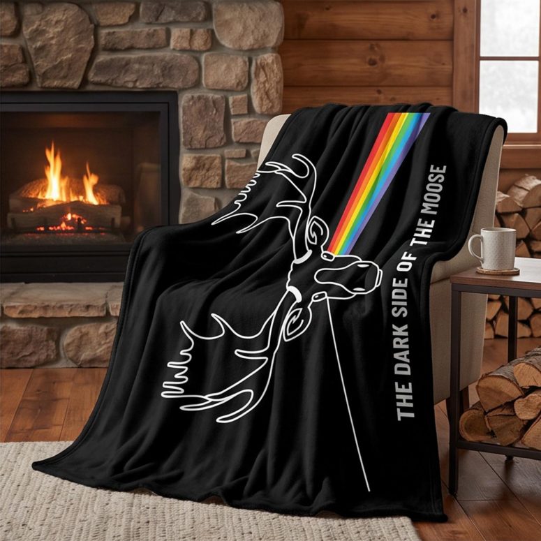 Pink Floyd Fleece Blanket - Dark Side Of The Moose Pink Floyd Fleece Blanket - Dark Side Of The Moose