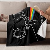 Pink Floyd Fleece Blanket - Dark Side Of The Moose Pink Floyd Fleece Blanket - Dark Side Of The Moose