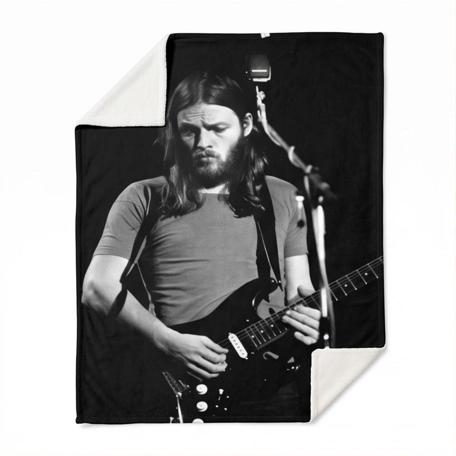 Pink Floyd Fleece Blanket - David Gilmour Live In Concert 1974 Pink Floyd Fleece Blanket - David Gilmour Live In Concert 1974