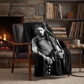 Pink Floyd Fleece Blanket - David Gilmour Live In Concert 1974 Pink Floyd Fleece Blanket - David Gilmour Live In Concert 1974