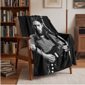 Pink Floyd Fleece Blanket - David Gilmour Live In Concert 1974 Pink Floyd Fleece Blanket - David Gilmour Live In Concert 1974