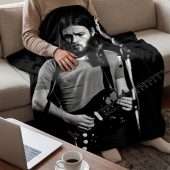 Pink Floyd Fleece Blanket - David Gilmour Live In Concert 1974 Pink Floyd Fleece Blanket - David Gilmour Live In Concert 1974