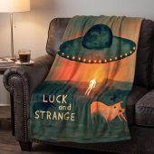 Pink Floyd Fleece Blanket - David GIlmour Luck And Strange Dark and Velvet Nights Pink Floyd Fleece Blanket - David GIlmour Luck And Strange Dark and Velvet Nights