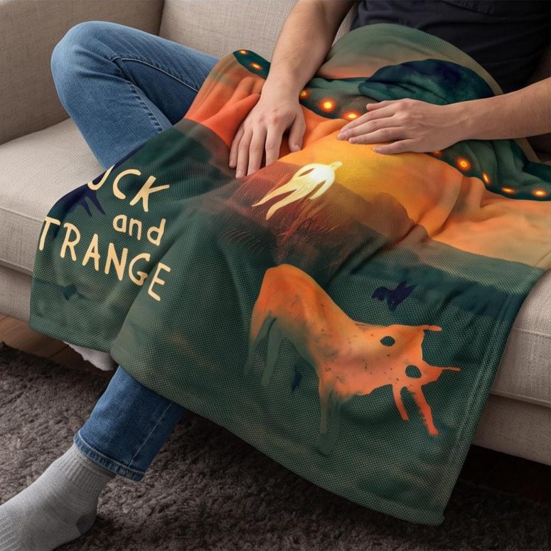 Pink Floyd Fleece Blanket - David GIlmour Luck And Strange Dark and Velvet Nights Pink Floyd Fleece Blanket - David GIlmour Luck And Strange Dark and Velvet Nights