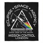 Pink Floyd Fleece Blanket - Eclipse Space Agency Exploration of TDSOTM Mission Control London