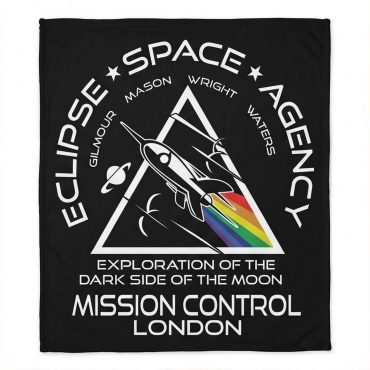 Pink Floyd Fleece Blanket - Eclipse Space Agency Exploration of TDSOTM Mission Control London Pink Floyd Fleece Blanket - Eclipse Space Agency Exploration of TDSOTM Mission Control London