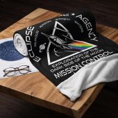 Pink Floyd Fleece Blanket - Eclipse Space Agency Exploration of TDSOTM Mission Control London