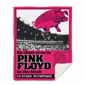 Pink Floyd Fleece Blanket - En Chair Et En Os Le Stade Olympique In The Flesh Concert