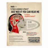 Pink Floyd Fleece Blanket - Hello Is There Anybody In There