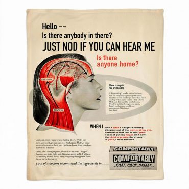 Pink Floyd Fleece Blanket - Hello Is There Anybody In There