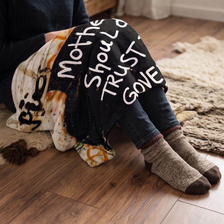Pink Floyd Fleece Blanket - Mother Should I Trust The Government Berlin Wall 1990 Pink Floyd Fleece Blanket - Mother Should I Trust The Government Berlin Wall 1990