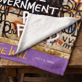 Pink Floyd Fleece Blanket - Mother Should I Trust The Government Berlin Wall 1990 Pink Floyd Fleece Blanket - Mother Should I Trust The Government Berlin Wall 1990