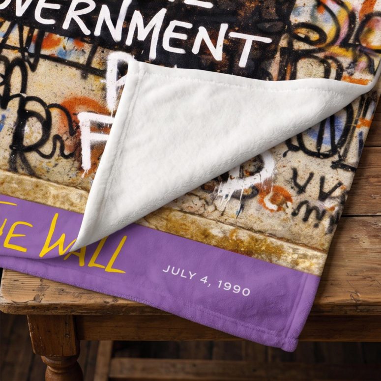 Pink Floyd Fleece Blanket - Mother Should I Trust The Government Berlin Wall 1990 Pink Floyd Fleece Blanket - Mother Should I Trust The Government Berlin Wall 1990