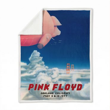 Pink Floyd Fleece Blanket - Pink Floyd Oakland Coliseum Poster Pink Floyd Fleece Blanket - Pink Floyd Oakland Coliseum Poster