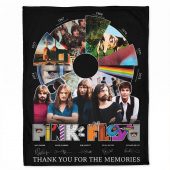 Pink Floyd Fleece Blanket - Pink Floyd Shirt Time Line Album Collage Signature
