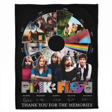 Pink Floyd Fleece Blanket - Pink Floyd Shirt Time Line Album Collage Signature Pink Floyd Fleece Blanket - Pink Floyd Shirt Time Line Album Collage Signature