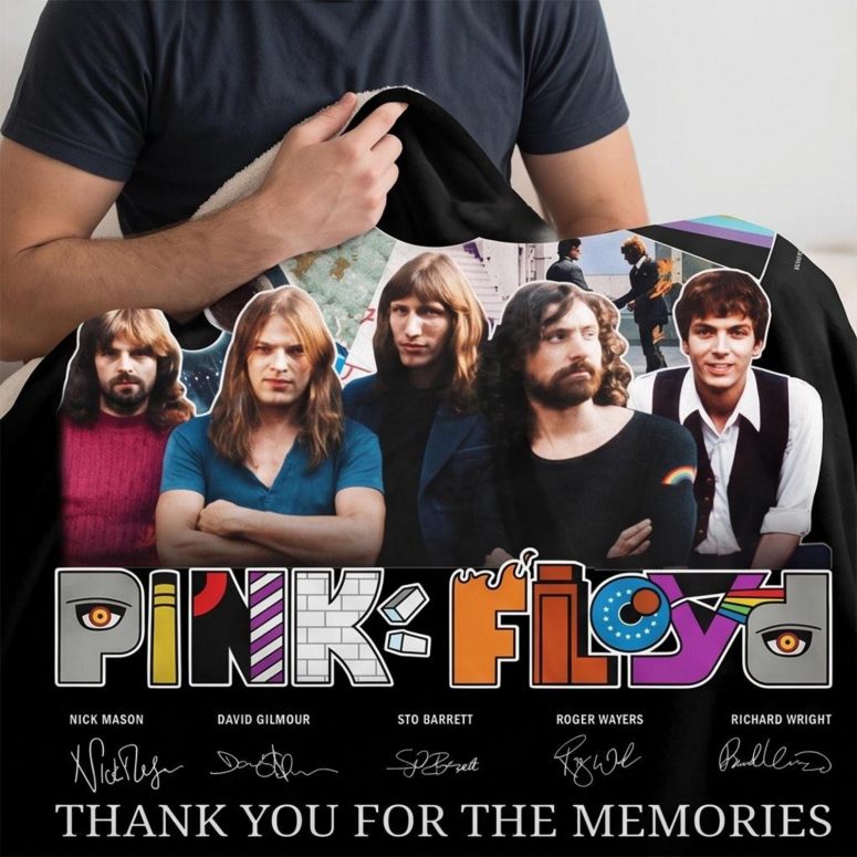 Pink Floyd Fleece Blanket - Pink Floyd Shirt Time Line Album Collage Signature Pink Floyd Fleece Blanket - Pink Floyd Shirt Time Line Album Collage Signature