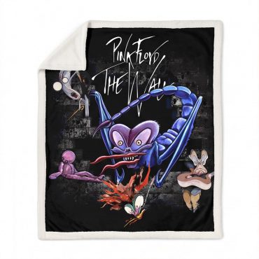 Pink Floyd Fleece Blanket - Pink Floyd The Wall Scorpion Mother Vintage Pink Floyd Fleece Blanket - Pink Floyd The Wall Scorpion Mother Vintage