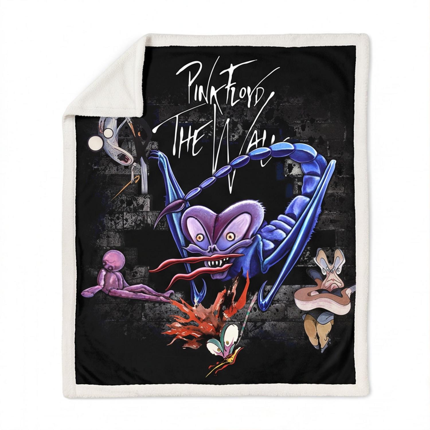 Pink Floyd Fleece Blanket - Pink Floyd The Wall Scorpion Mother Vintage Pink Floyd Fleece Blanket - Pink Floyd The Wall Scorpion Mother Vintage