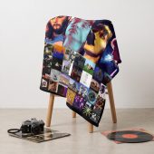 Pink Floyd Fleece Blanket - Retro DSOTM Members Pink Floyd Fleece Blanket - Retro DSOTM Members