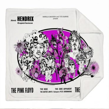 Pink Floyd Fleece Blanket - Tallenge Pink Floyd And Jimi Hendrix 1967 Vintage UK Concert